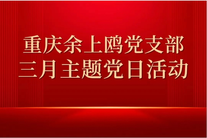 重庆余上鸥党支部开展3月主题党日活动